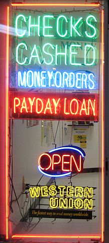 Payday loan shop