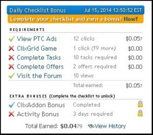 Clixsense Review checklist bonus