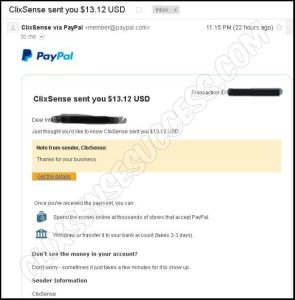Clixsense Payment Proof September 2014