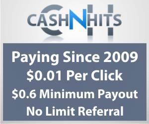 A CashN Hits Banner one of the best ptc sites on the industry