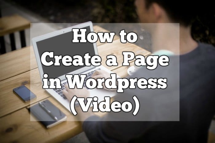 How to create a page in WordPress