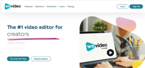 weVideo Homepage screenshot