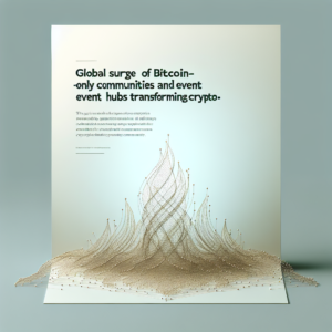 Global Surge of Bitcoin-Only Communities and Event Hubs Transforming Crypto