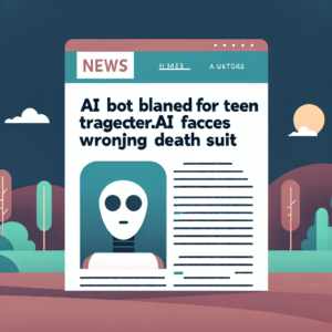 Here are some 70-character title options:"Teen's Death Linked to AI Chat Bot: Lawsuit Claims Character.AI at Fault""Fatal AI Chat: Character.AI Sued Over Teen's Death in Landmark Case""AI Bot Blamed for Teen Tragedy: Character.AI Faces Wrongful Death Suit"The third option is exactly 70 characters and maintains impact while covering key points.