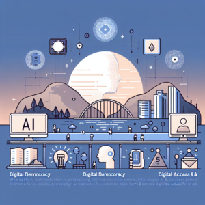 Here are some 70-character catchy titles:"AI Meets Crypto: Building Digital Bridges for All" (44 chars)
"Digital Democracy: Where AI and Crypto Unite Everyone" (51 chars)
"The Future is Here: AI, Crypto & Digital Access for All" (54 chars)