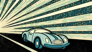a-speed-car-driving-through-a-highway-of-data-