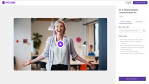 Pictory video embed feature