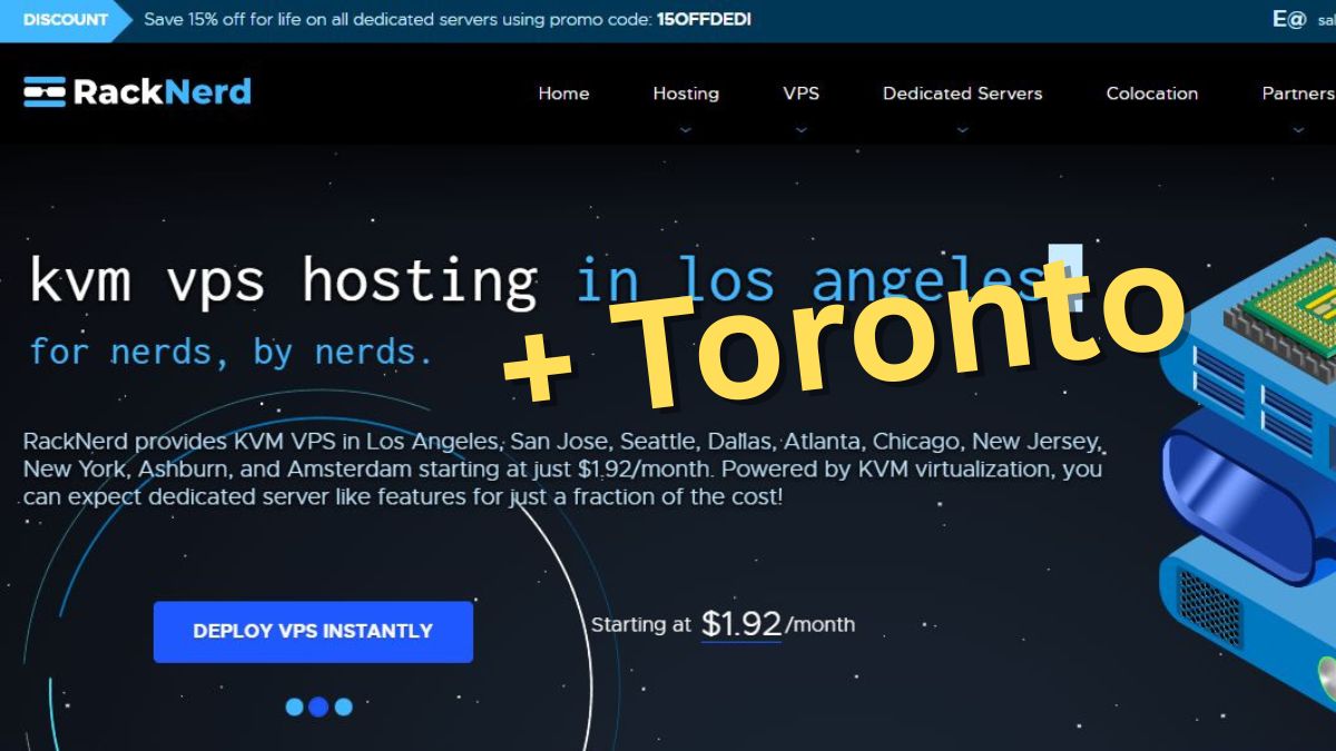 Racknerd KVM VPS in Toronto
