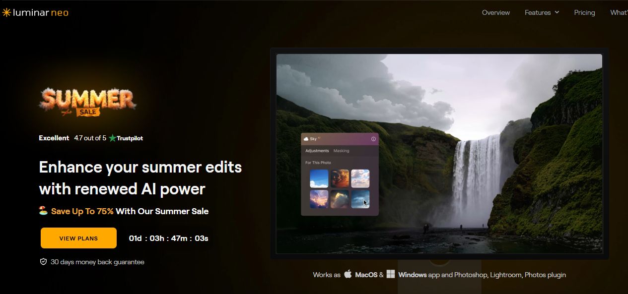 Skylum Launches Major Summer Sale with 75% Off Photo Editing Software