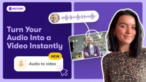 Pictory audio to video feature