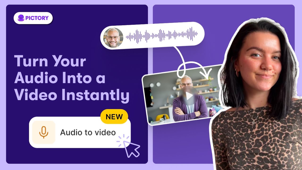 Pictory audio to video feature