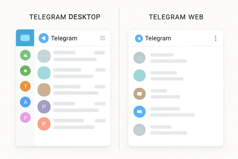 Telegram Web Vs Telegram Desktop Illustration