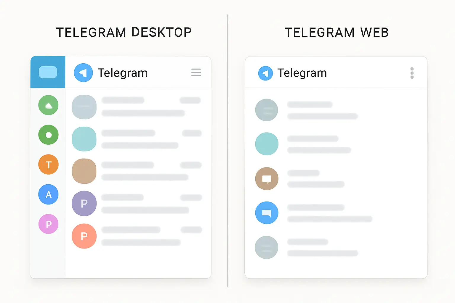 Telegram Web Vs Telegram Desktop Illustration